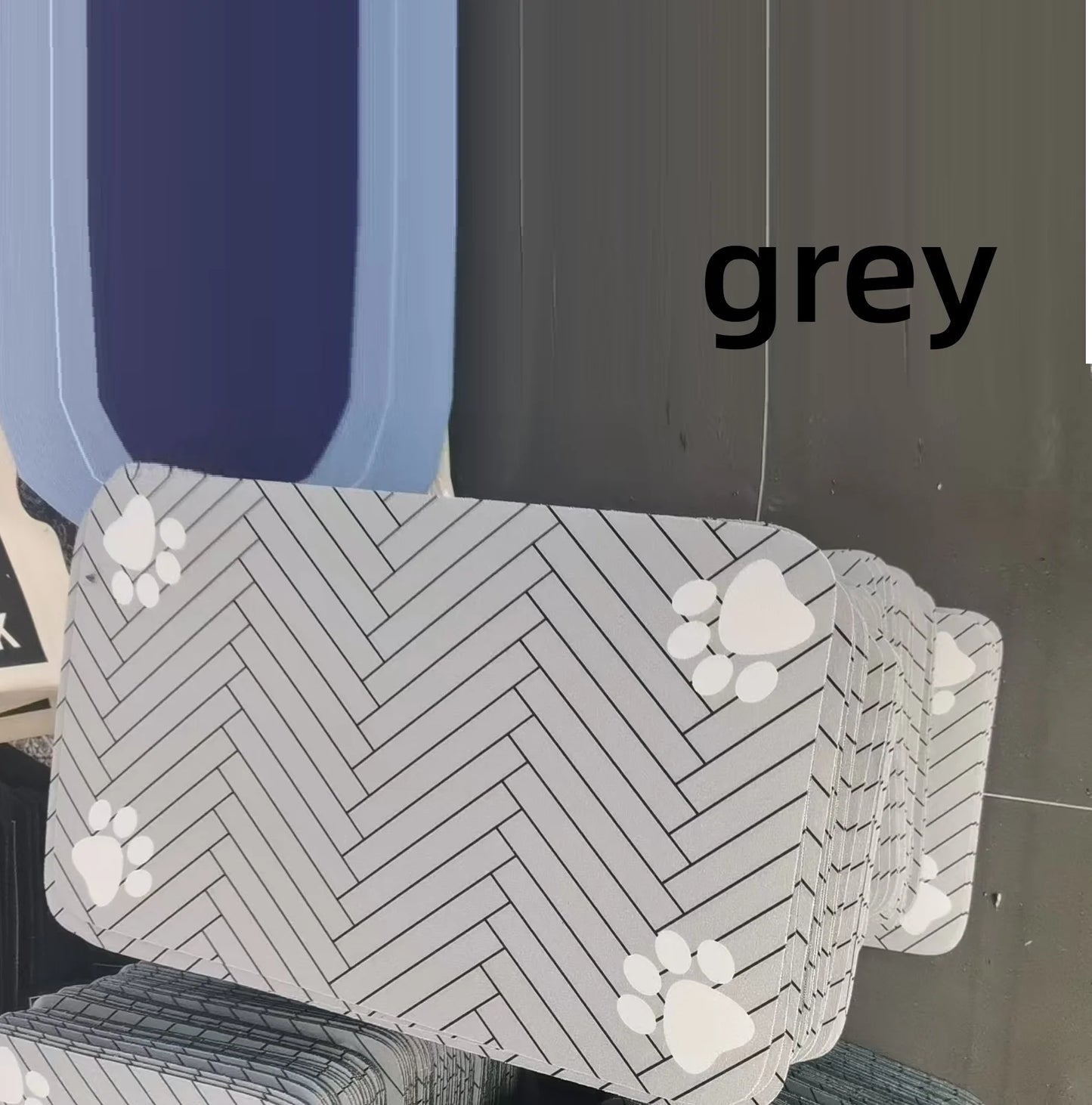 Absorbierende Unterlage für Haustiernäpfe, Wasserfeste Platzmatte für Hunde- & Katzennäpfe, Schnell trocknend mit rutschfester Gummirückseite
S (für kleine Kätzchen), M, L